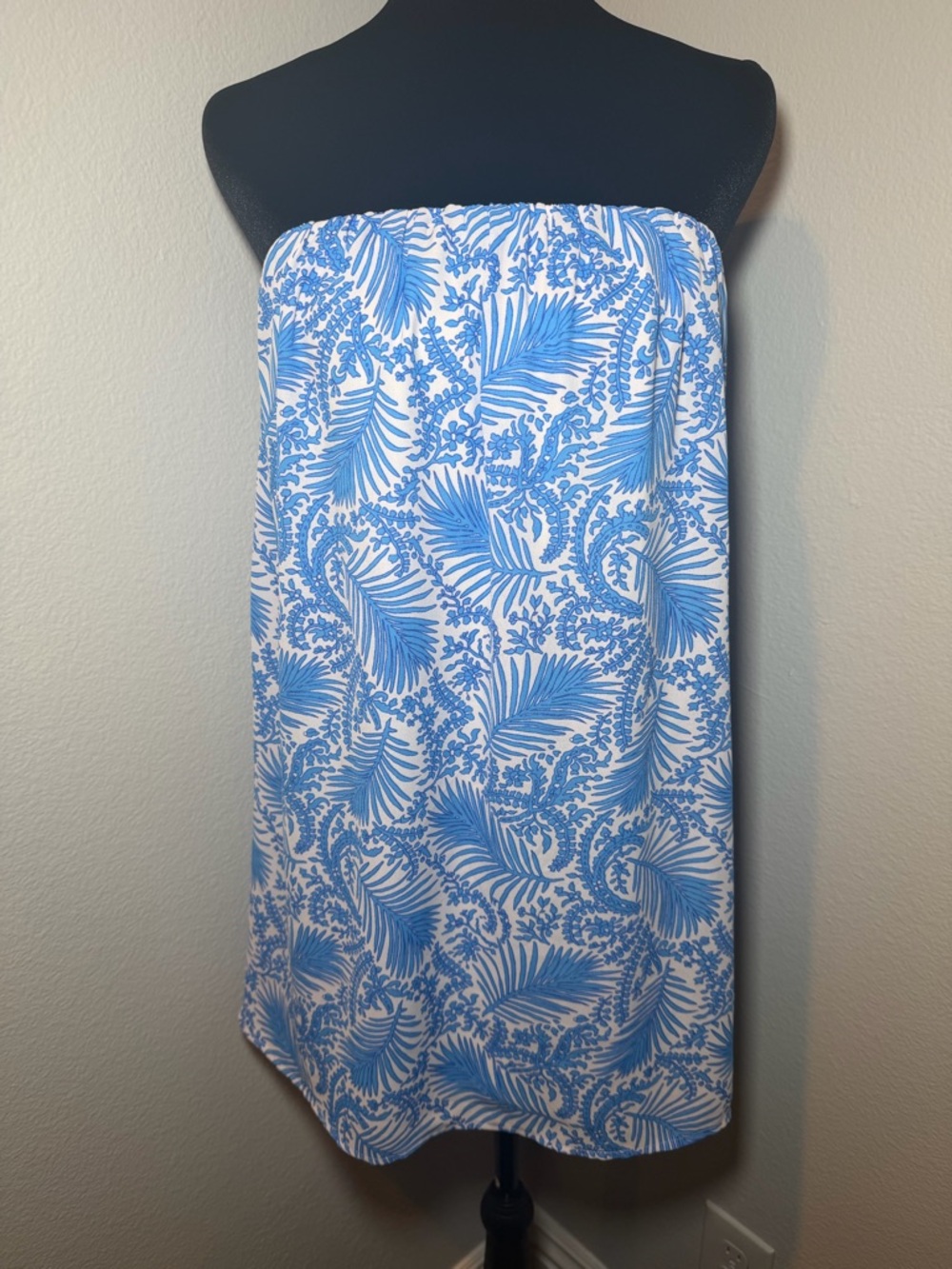 Vintage Y2K Show Me Your Mumu Lorraine Tube Dress Tropical Blue Printed Size S